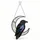 Geometric Raven Crescent Moon for Gothic Home Decor and Nature Lovers Gift Idea Custom Shape Window Hanging Acrylic Ornament - 1