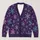 Teal And Lilac Snowflakes On Deep Purple For Cozy Winter Layering Every Day All-over Print Knitted Cardigan - 1