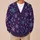Teal And Lilac Snowflakes On Deep Purple For Cozy Winter Layering Every Day All-over Print Knitted Cardigan - 6