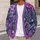 Purple Botanical Blooms for Relaxed Everyday Layering, Women’s Spring and Fall Style All-over Print Knitted Cardigan - 5