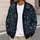 Colorful Midnight Geometric Motifs for Relaxed Layering and Creative Everyday Style All-over Print Knitted Cardigan - 5