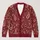 Burgundy Paisley Teardrops and Floral Scrolls for Autumn Layering, Women's Vintage Style All-over Print Knitted Cardigan - 1