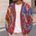 Rainbow Wave Floral Blooms for Colorful Spring Layering and Everyday Women's Style All-over Print Knitted Cardigan - 5