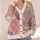 Oversized Wildflower Blooms in Dusty Mauve for Relaxed Everyday Layering Women's Style All-over Print Knitted Cardigan - 4