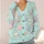 Pastel Christmas Ornaments And Gold Stars For Cozy Holiday Outings And Seasonal Style All-over Print Knitted Cardigan - 4