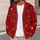 Colorful Holiday String Lights on Deep Red Background for Festive Winter Layering All-over Print Knitted Cardigan - 5