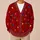 Colorful Holiday String Lights on Deep Red Background for Festive Winter Layering All-over Print Knitted Cardigan - 6