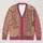 Raspberry Botanical Patchwork Motifs For Relaxed Layering And Everyday Women’s Style All-over Print Knitted Cardigan - 1
