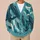 Whale Ocean Waves for Relaxed Coastal Layering, Women's Autumn Winter Everyday Style All-over Print Knitted Cardigan - 6