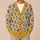 Botanical Honeycomb Flowers And Berries For Relaxed Everyday Layering In Women’s Style All-over Print Knitted Cardigan - 6