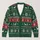 Forest Green Nordic Fair Isle Holiday Layering Style for Cozy Everyday Outfits Women All-over Print Knitted Cardigan - 1