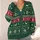 Forest Green Nordic Fair Isle Holiday Layering Style for Cozy Everyday Outfits Women All-over Print Knitted Cardigan - 4