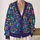 Jewel-Tone Geometric Squares for Colorful Layering and Creative Everyday Wardrobes All-over Print Knitted Cardigan - 2