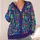 Jewel-Tone Geometric Squares for Colorful Layering and Creative Everyday Wardrobes All-over Print Knitted Cardigan - 4
