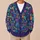Jewel-Tone Geometric Squares for Colorful Layering and Creative Everyday Wardrobes All-over Print Knitted Cardigan - 6