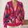 Vibrant Floral Collage Layers for Everyday Elegance and Creative Weekends for Women All-over Print Knitted Cardigan - 2