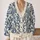 Blue Baroque Florals for Elegant Everyday Layering and Relaxed Weekend City Style All-over Print Knitted Cardigan - 2