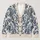 Blue Baroque Florals for Elegant Everyday Layering and Relaxed Weekend City Style All-over Print Knitted Cardigan - 1