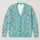 Turquoise Botanical Blossoms for Relaxed Autumn Layering and Everyday Feminine Style All-over Print Knitted Cardigan - 1