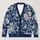 Vintage Navy Floral Motif for Relaxed Weekend Layering and Everyday Women’s Style All-over Print Knitted Cardigan - 1