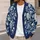 Vintage Navy Floral Motif for Relaxed Weekend Layering and Everyday Women’s Style All-over Print Knitted Cardigan - 5