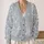 Icy Blue Botanical Leaves For Office Layers And Autumn Weekends For Everyday Women All-over Print Knitted Cardigan - 2