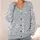 Icy Blue Botanical Leaves For Office Layers And Autumn Weekends For Everyday Women All-over Print Knitted Cardigan - 4