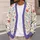 Watercolor Wildflower Blooms for Relaxed Everyday Layering, Feminine Casual Style All-over Print Knitted Cardigan - 5