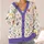 Watercolor Wildflower Blooms for Relaxed Everyday Layering, Feminine Casual Style All-over Print Knitted Cardigan - 4