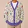 Watercolor Wildflower Blooms for Relaxed Everyday Layering, Feminine Casual Style All-over Print Knitted Cardigan - 6
