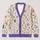 Watercolor Wildflower Blooms for Relaxed Everyday Layering, Feminine Casual Style All-over Print Knitted Cardigan - 1