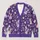 Whimsical Purple Fairy Hearts For Everyday City Layering And Casual Womens Style All-over Print Knitted Cardigan - 1