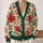 Red Holly Berry Floral Motif for Festive Layering and Winter Gatherings for Women All-over Print Knitted Cardigan - 2