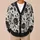 Black Rose Vine Floral Motif for Elegant Everyday Layering and Evening Wear for Women All-over Print Knitted Cardigan - 6