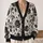 Black Rose Vine Floral Motif for Elegant Everyday Layering and Evening Wear for Women All-over Print Knitted Cardigan - 2