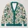 Teal Botanical Ornaments and Winter Foliage for Cozy Holiday Layering, Women’s Gift All-over Print Knitted Cardigan - 1