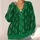 Emerald Christmas Trees and Gold Stars for Holiday Gatherings and Cozy Winter Layering All-over Print Knitted Cardigan - 4