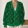 Emerald Christmas Trees and Gold Stars for Holiday Gatherings and Cozy Winter Layering All-over Print Knitted Cardigan - 2