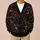 Crimson Winter Botanicals for Cozy Fall Evenings and Everyday Women's Layering Style All-over Print Knitted Cardigan - 6