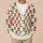 Red Green Ornament Holiday Cheer For Festive Gatherings, Women's Seasonal Winter Wardrobe All-over Print Knitted Cardigan - 6