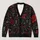 Red Floral Botanical Motifs for Elegant Evening Layering and Everyday Autumn Outfits All-over Print Knitted Cardigan - 1