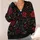 Red Floral Botanical Motifs for Elegant Evening Layering and Everyday Autumn Outfits All-over Print Knitted Cardigan - 4