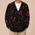 Red Floral Botanical Motifs for Elegant Evening Layering and Everyday Autumn Outfits All-over Print Knitted Cardigan - 6