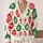 Red Green Christmas Ornaments for Holiday Parties and Cozy Winter Celebrations at Home All-over Print Knitted Cardigan - 2