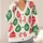 Red Green Christmas Ornaments for Holiday Parties and Cozy Winter Celebrations at Home All-over Print Knitted Cardigan - 4
