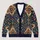 Bohemian Mosaic Floral Medallions for Cozy Winter Layering and Everyday Wear in Navy All-over Print Knitted Cardigan - 1