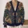 Bohemian Mosaic Floral Medallions for Cozy Winter Layering and Everyday Wear in Navy All-over Print Knitted Cardigan - 2
