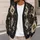 Black Beige Geometric Diamond Motifs For Autumn Layering And Everyday Boho Style All-over Print Knitted Cardigan - 5