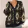 Black Beige Geometric Diamond Motifs For Autumn Layering And Everyday Boho Style All-over Print Knitted Cardigan - 4