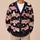 Cute Halloween Cats, Pumpkins and Ghosts for Cozy Fall Layering, Women and Teens All-over Print Knitted Cardigan - 6